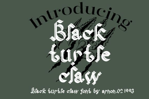 Black Turtle Claw: A Bold Typeface for Creative Projects