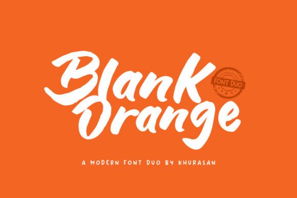 Blank Orange Duo: A Handwritten Font That Brings Personality to Branding