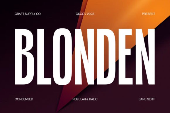 Blonden: A Sleek Sans Serif Font for Modern Branding Projects