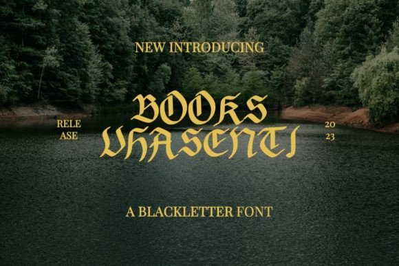 Books Vhasenti: A Bold Blackletter Typeface for Editorial Elegance