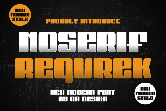 Noserif Requrek: A Bold Sans Serif Font for Creative Crafters