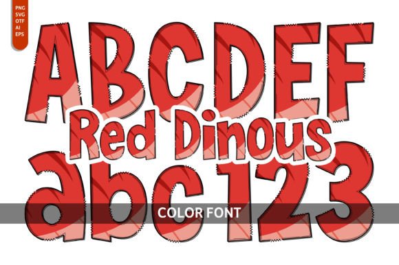 Red Dinous Typeface: Command Attention with Bold Typography