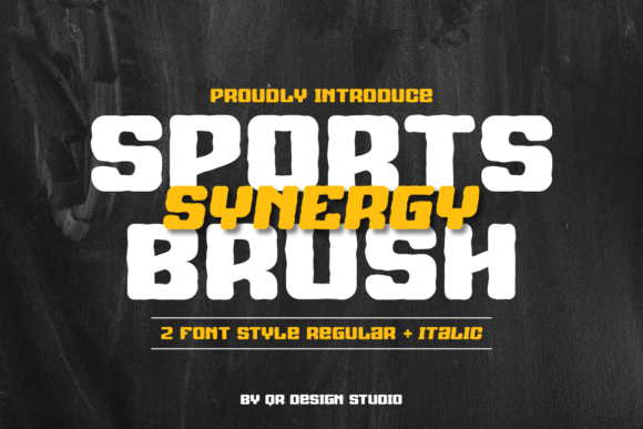 Sports Synergy Brush: A Dynamic Typeface for Craft Creations