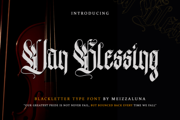 Van Blessing Font: A Stylish Typeface for Small Business Branding
